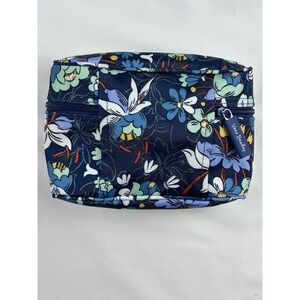 Vera Bradley Cosmetics Bag Blue Floral 2.5x5x7.5